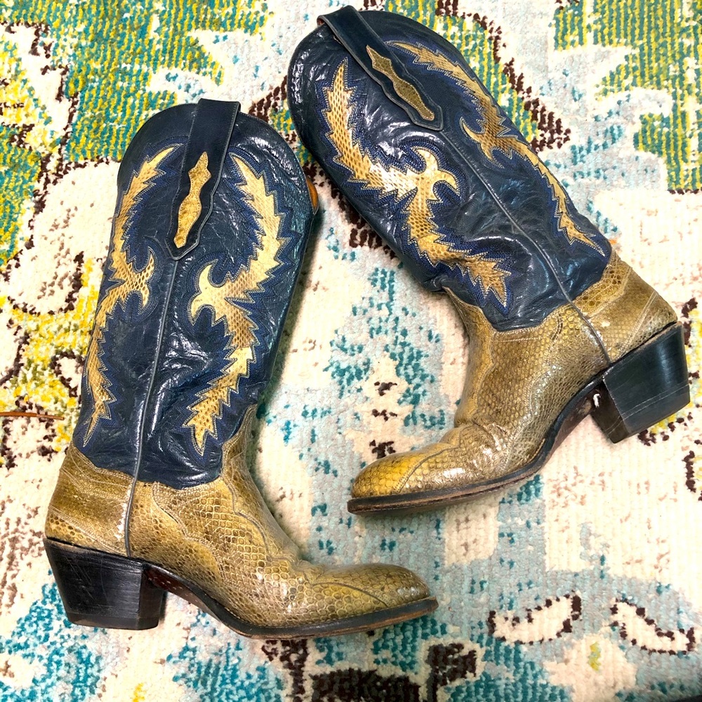 Vintage snakeskin boots